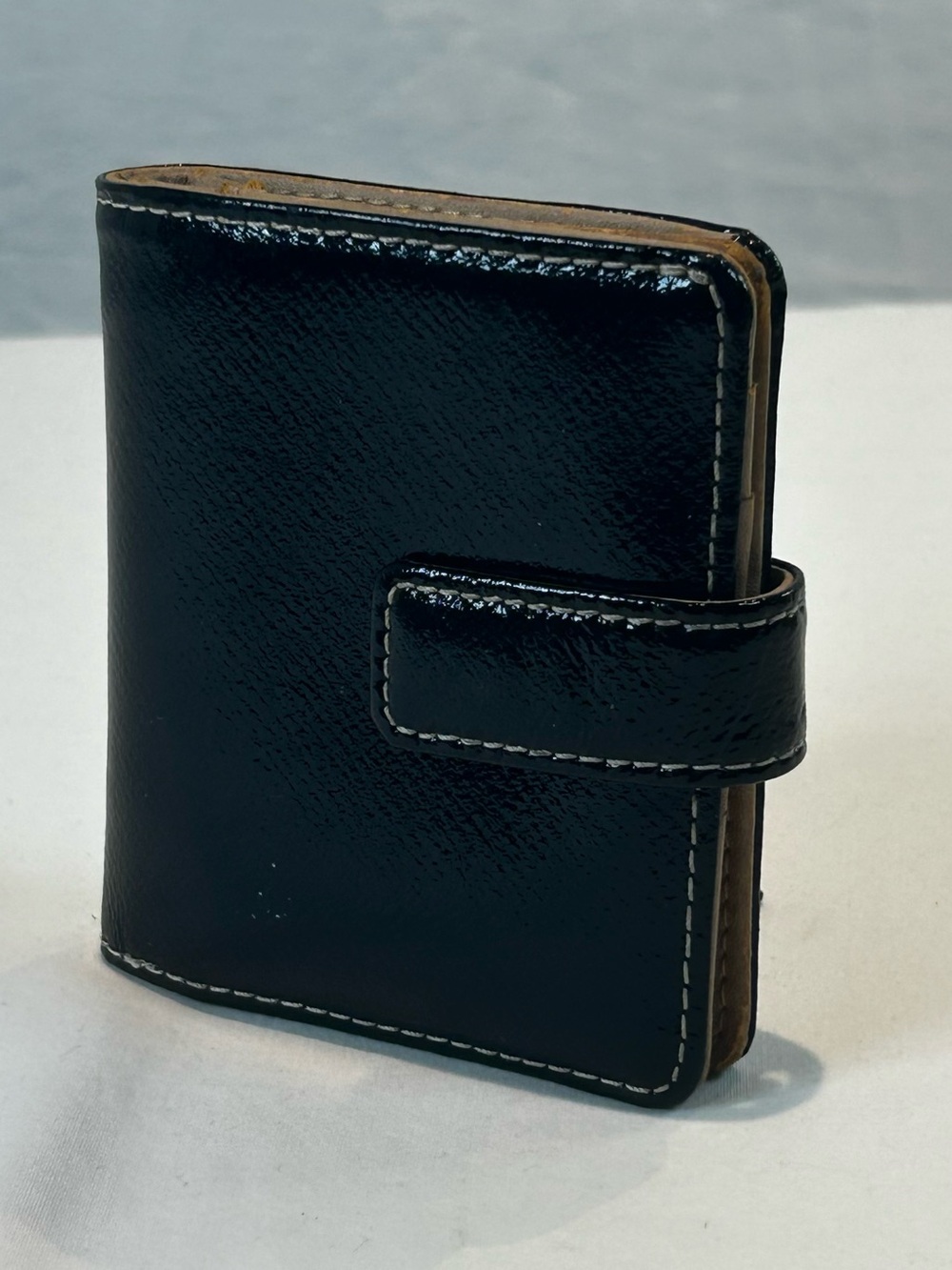 Lodis Black Leather Audrey Petite Bifold Wallet with Snap Closure